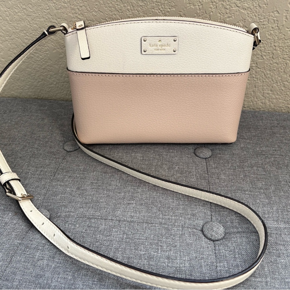 Kate Spade Elegant Cream and Tan Crossbody Bag